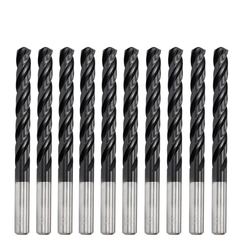 IDGTTLDF 5mm 10pc M35 HSSCO Cobalt TiAlN Drill Bits HSS 3 Flutes Twist Drill Bit IDGTTLDF