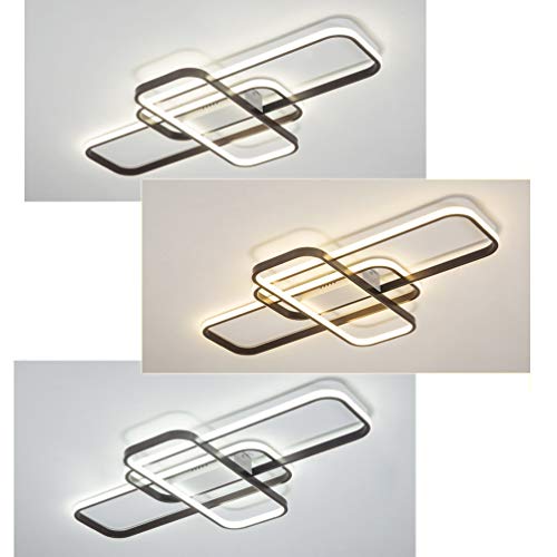 Plafonnier LED design carré dimmable pour salon et chambre - 6