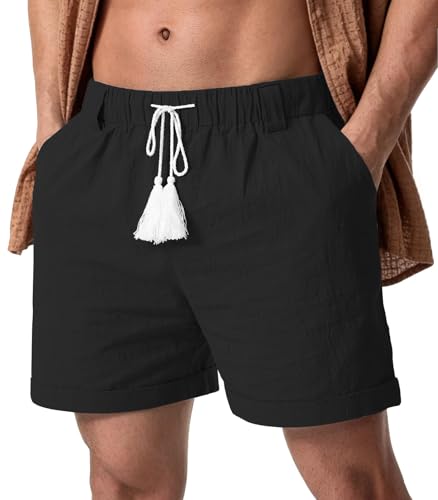 Short homme coton d'été léger bermuda plage 3 poches