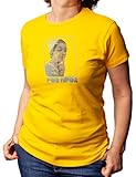Manga corta Camisetas EGB Camiseta Chica Silencio por Favor - Ochenteras 80´s Retro Comic Tallas Especiales (Amarillo, S)
