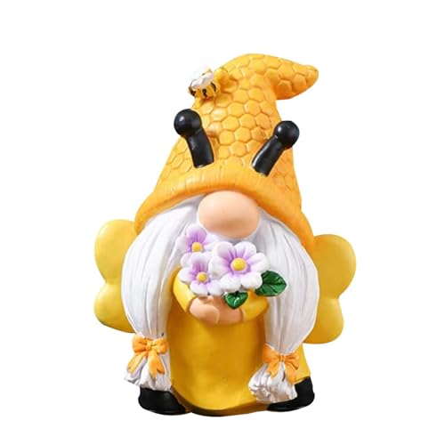 Wpsagek Figurines de Jardin - Décoration de Nain d'abeille - Nain de Jardin - Décoration d'intérieur - Statues d'extérieur pour Jardin, Cour, Balcon