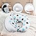 babyboat Nursing Pillow for Breastfeeding Breathable Breast Feeding Pillow with Removable Cover, Blue Star Pattern Feeding Pillow for Tummy Time and Bottle