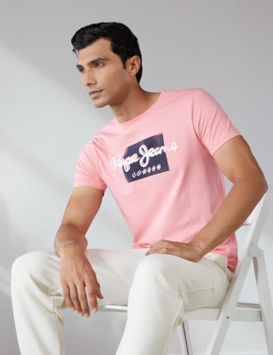 Image of Pepe Jeans Men T-Shirt|Cotton|Slim Fit
