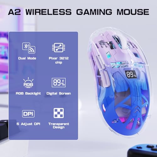 Souris de jeu sans fil A2 FREEWOLF double mode 4000DPI - 2