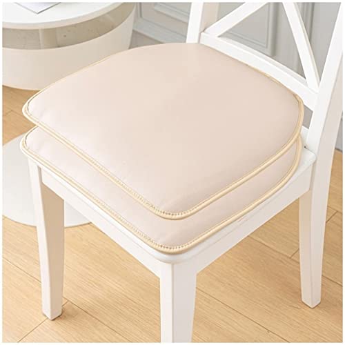 Coussin de siège antidérapant en similicuir beige fini les chaises froides et dures lot x2