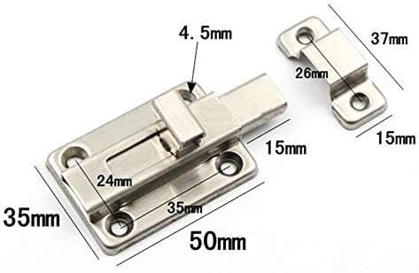 Slide Bolt,Gate Latch, 1pcs Door Bolts Steel Latch Sliding Lock, Surface Mounted Slide Bolt for All Types of Internal Doors
