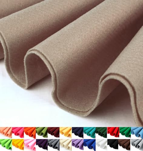 Image of Barcelonetta | Felt Fabric | 72 inch Wide | 1.6mm Thick | Acrylic & Soft | Felt by The Yard | Felt for DIY Crafts, Projects, Sewing (Latte, Half Yard)