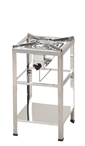 Preisvergleich Produktbild ChattenGlut - Gasgerätemanufaktur Hessen Hockerkocher, Gaskocher, Chinaherd, HK2010E 14 KW mit Untergestell