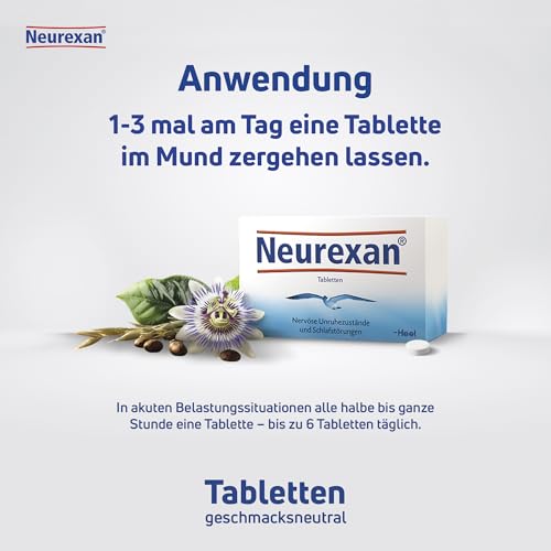 Neurexan Tabletten 150 – Die natürliche Alternative zu Schlaftabletten | Einschlafhilfe bei nervöser Unruhe und Schlafstörungen | Beruhigt und entspannt am Tag - fördert den Schlaf in der Nacht