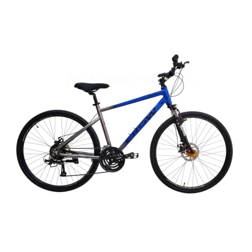 Image of CROW - Rapide MAX 21 Speed Aluminium Hybrid Cycle 21 Geared Bicycle for Men with Zoom Lockout Suspension & Dual Disc Brake Hybrid Bike | for 15+ Years, Unisex Cycle for Boys