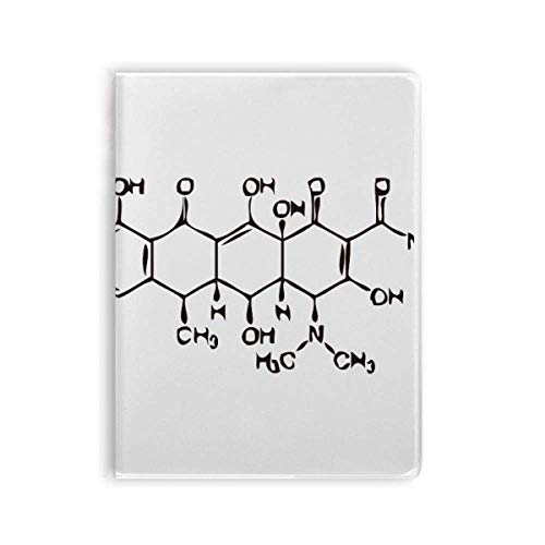 Cuaderno de estructura atómica molecular orgánica de tapa blanda para estudiantes de química