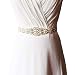 Clear Rhinestone Pearls Sash Boda Vestido De Novia Cinturón Accesorios para Fiestas...