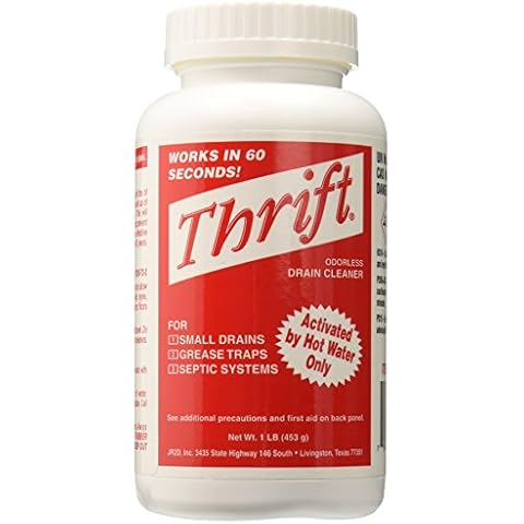 Thrift T-100 Alkaline Based 1-Pound Granular Drain Cleaner,Red Cover