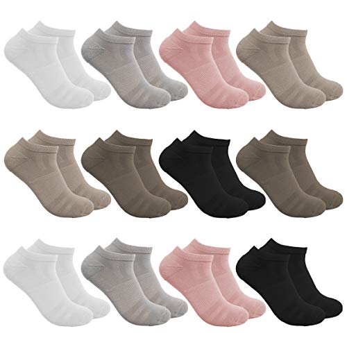 Sof Sole (12 Pairs) Womens Ankle Socks, Low Cut Socks, No Show Socks for Women