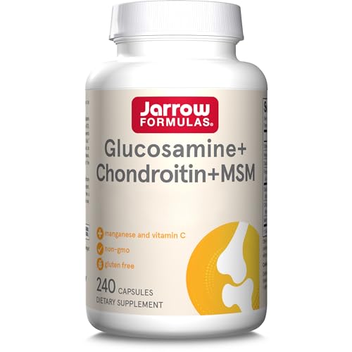 Jarrow Formulas, Glucosamine Chondroitin MSM, 240 Capsules, Laboratory Tested, Gluten Free, SOYA Free, Non-GMO