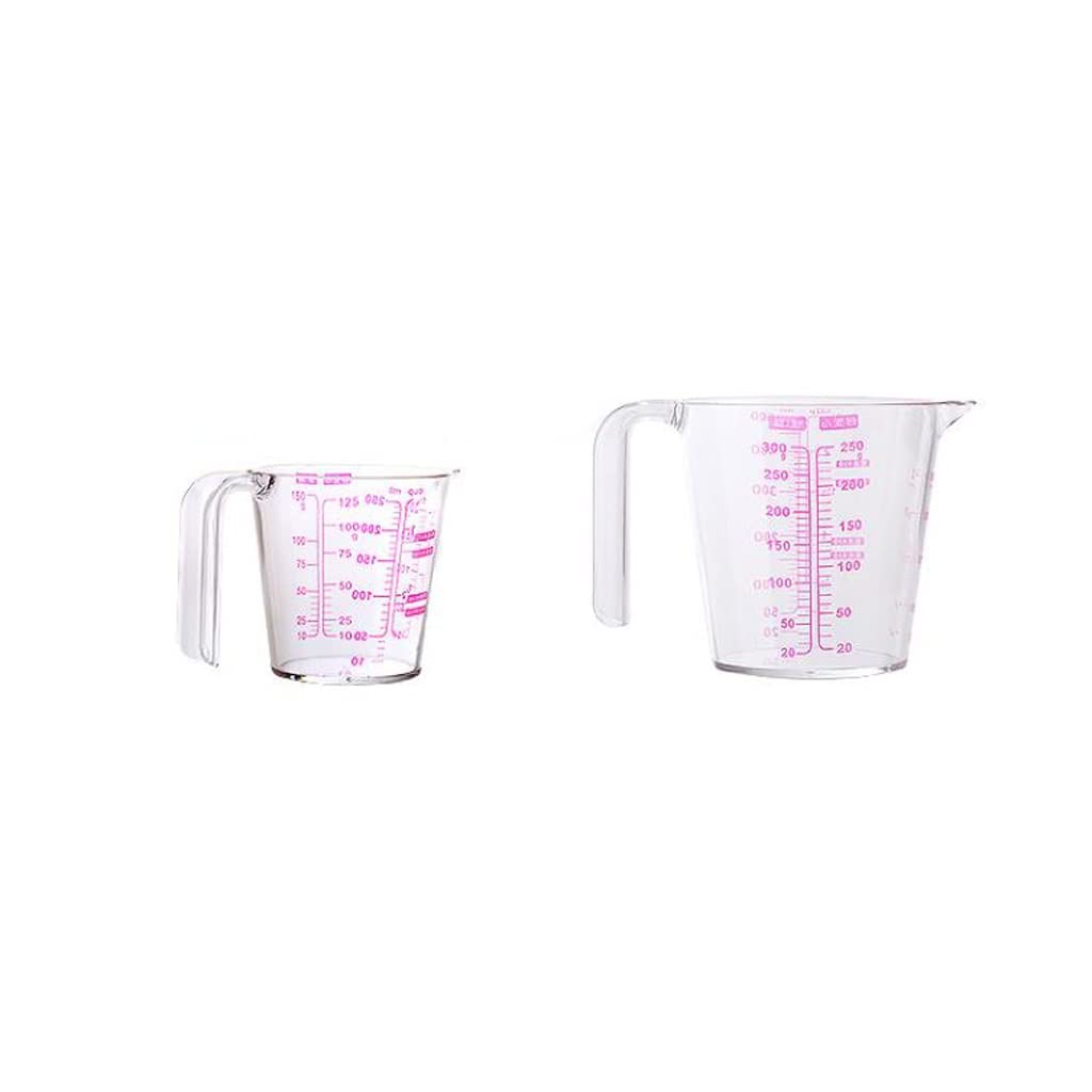 Herramientas para Hornear Tazas medidoras con Escala Tazas medidoras de plástico Ml Tazas medidoras de Pesca para Cocina Durable (Transparente)