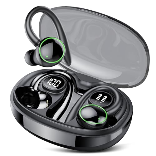 PEFUPEW Bluetooth kopfhörer Sport, Kopfhörer Kabellos Bluetooth 5.3 mit 4...