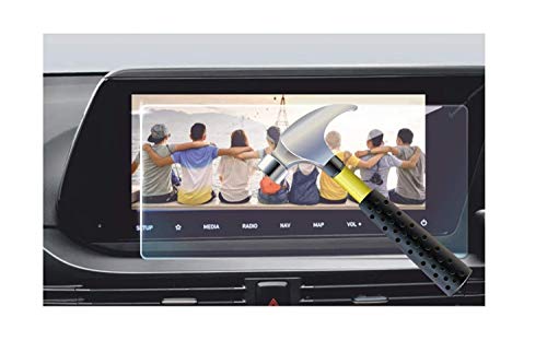 Image of 9H Unbreakable Glossy Finish Screen Protector Compatible with Hyundai i20 Sportz Turbo IMT DT CAR Touch Screen Infotainment System (8 Inch)