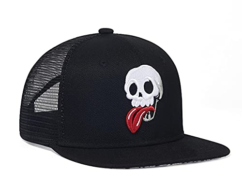 Image of Quanhaigou Snapback Hat for Men Women,Hip Hop Style Colorful Flat Bill Hats Teens Adjustable Baseball Cap