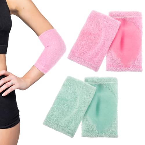 DOPENSPI - DOPENSPI 2 Pairs Elbow Pads for Women, Soft Gel Elbows Protectors Breathable Design Elbow Pad for Moisturizing Dry Cracked Skin Reduce Wear Calloused