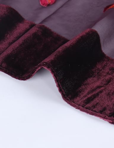 Image of Women's Burnout Velvet Kimono Long Cardigan Cover Up Casual Outfit