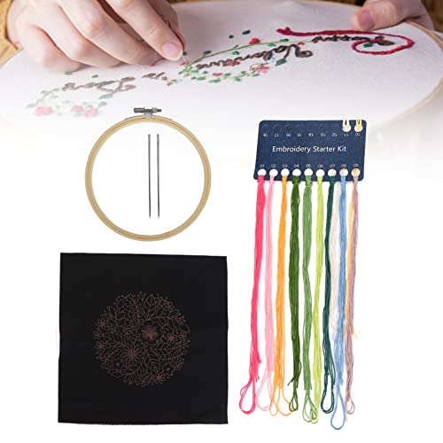 Kit de bordado, kits de bordado à mão leve e portátil fácil Simples para atividades ao ar livre para
