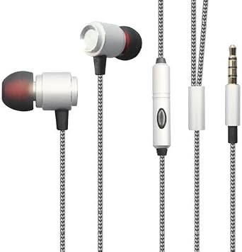Wired Earphones Hi-Fi Sound Headphones Compatible with Nokia G10/G20/G310/G400/C300, Handsfree Mic Headset Metal Earbuds in-Ear Earpieces Microphone