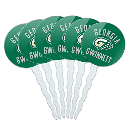 Georgia Gwinnett College Grizzlies Logo Cupcake Picks Toppers Decoration