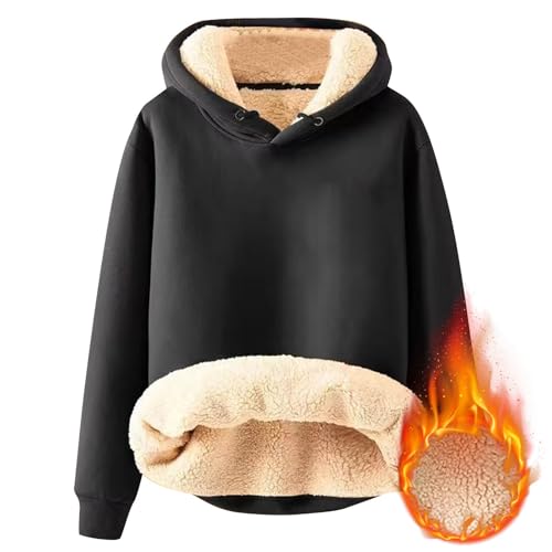 Men'S Hoodies Fleece Lined Windproof Winter Pullover Sweatshirt Heavy Thick Thermal Warm Hoodies With Kangaroo Pocket2