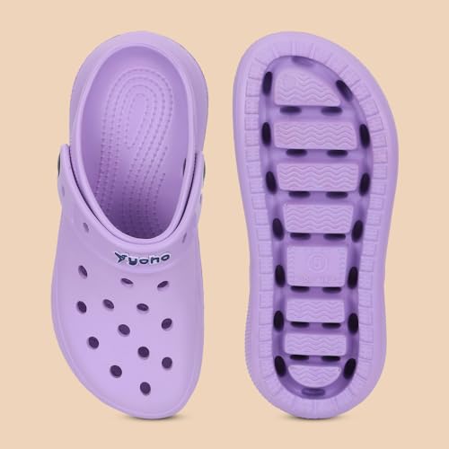Image of YOHO High Heel Clogs for Women | Waterproof Monsoon Footwear & Rainy Sandals | Lightweight Cushioned Chappal