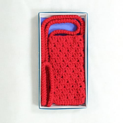 Image of Mobile phone Crochet sling bags for ladies- tightly knit with acrylic yarn.