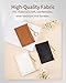 SENCCO Slim Credit Card Holder for Women - Small PU Leather Wallet with Zipper Pocket & Key-Ring, Compact for Credit Cards, Cash, Coins - Black