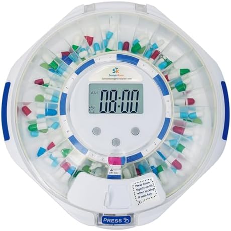 SenyerKare 28-Day Automatic Pill Dispenser with Alarm & Alzheimer...