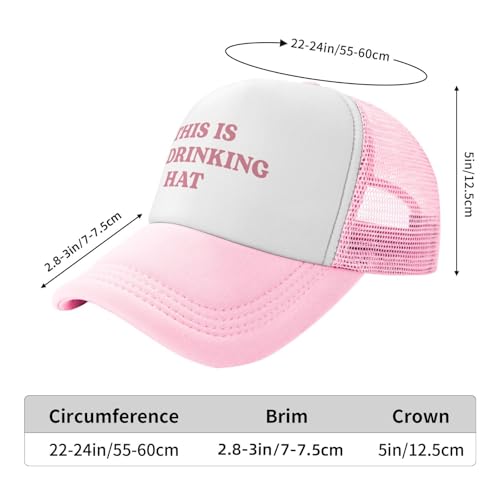 Image of Funny Trucker Hats for Women Hot Pink Funny Gag Baseball Cap for Girls Women Men Hat