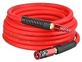 EADUTY Manguera de aire híbrida de 1/4 pulgadas x 25 pies, color rojo