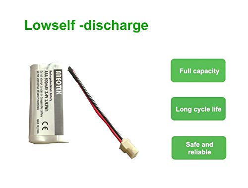 2-Pack 2.4V 800Mah Replacement Battery For Bt183342 Bt283342 Bt166342 Bt266342 Bt162342 Bt262342, Cs6114 Cs6419 Cs6719 At&T El52300 Cl80112 Cs6719-2 Cordless Phone And Handset #TOP1