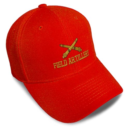 Baseball Cap Us Army Field Artillery A Embroidery Acrylic Dad Hats for Men & Women Strap Closure Red