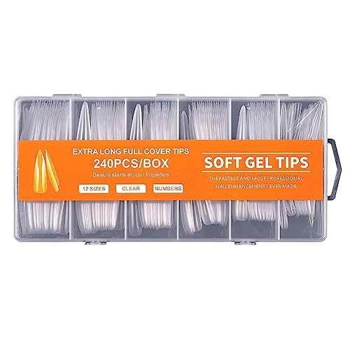 Fanao 240 autocolantes de unhas de renda superlongos, ideais para dançar nas férias, para torná-lo mais