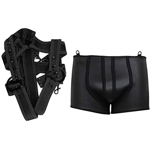ARTIBETTER 1 Conjunto Punk Cinto de Arnês Corporal Acessórios Corporais de Couro Roupas de Cosplay p
