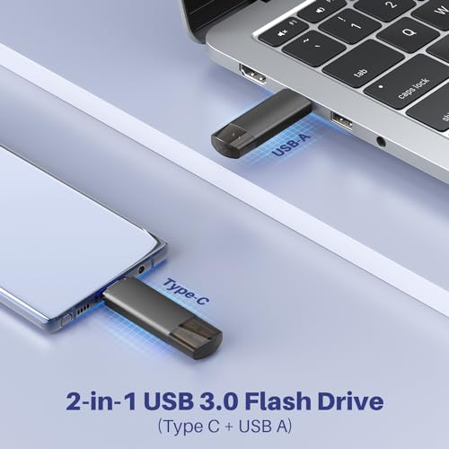 JOIOT 32GB USB C Flash Drive Dual USB 3.0 Flash Drive Type C + USB A Portable Type-C Flash Drive 2-in-1 USB-C Thumb Drive for Smartphone Tablet Computer Mac iPhone 15 (5 Packs) by JOIOT - Image 3