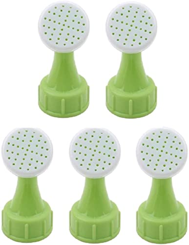 Generic 5Pcs Mini Watering Can, Bottle Top Watering Rose Nozzles, Reusable Plastic Bottle Caps, Watering Sprinklers, For Indoor Greenhouse Plants, Green
