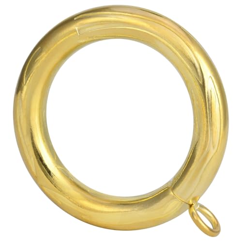Extra Thick Metal Carved Curtain Ring1.73-Inch Inner Diameter with Eyelets,Fits Up to 1.5-Inch Rod Wire Diameter 0.37-inch (Gold-24pcs)