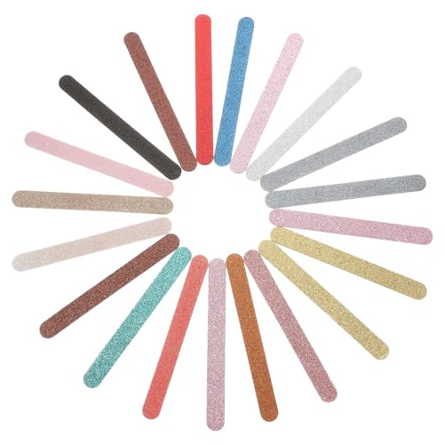 ELAYARD 20個 フラッシュサンドペーパーファイル バッファ 爪用緩衝液 ランダムカラー