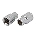 Aexit 1/2-inch Square Hand Operated Tools Drive 11mm 12-Point Shallow Impact Socket Silver Tone 2pcs Model:57as41qo411
