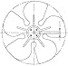 EBM-PAPST 73804-2-3634 Fan Accessories AXIAL Prop 172X22 V