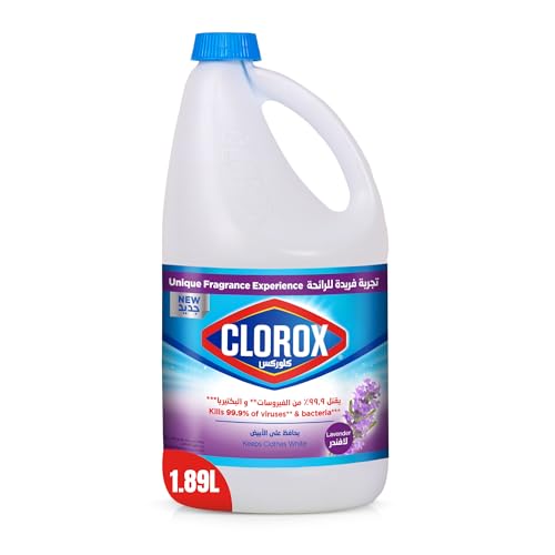Clorox Liquid Bleach 1.89L Lavender Scent New Fragrance Experience Kills 99.9% of Viruses and Bacteria Cleans and Disinfects