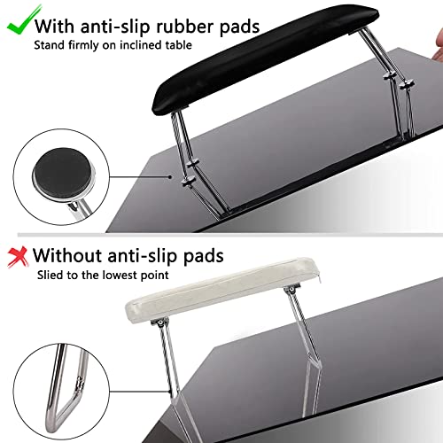 Bqan Nail Arm Rest, Arm Rest For Acrylic Nails With Non-Slip, Professional Microfiber Leather Hand Rest Nail Table Desk Manicure Pillow Cushion For Nail Salon Use (Black) #TOP3