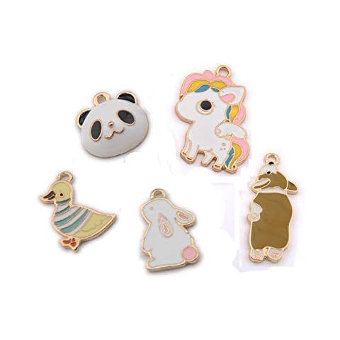 Animal Charm Pendants for Jewelry Making, Bracelet, Necklace Keychain and Crafting Animal Theme, 10pcs of Pack (Mix) Cover