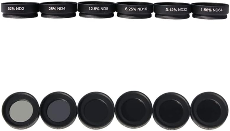 1.25inch 6PCS Telescope Filter Moon Filter Medium Gray Density Reducing Filter Set with Storage Box