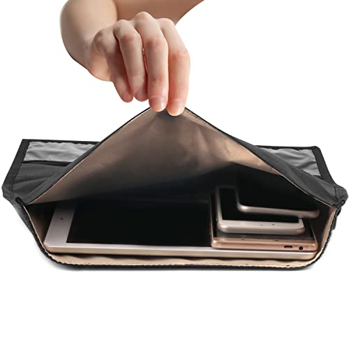 Faraday Tasche, ZXK CO RFID-Signal Blocking Tasche for Autoschlüssel Telefon Laptop Kreditkarten, Blockiert RF-Signale WiFi Mobilfunk 5G LTE RFID EMF GPS Bluetooth NFC. Verhindert Hacking, Verfolgen Cover